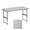 Grey, variant on 4ft Portable Folding Table, One-Handed Height Adjustment, 4 Heights, Gravity Lock, Carry Handle, Indoor Outdoor Heavy Duty Fold-in-Half Utility Table, Party, Gray Zeta X4 Pro