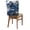 Blue, variant on Gray Marble Chair Back Covers, Farmhouse Vintage Abstract Ombre Texture Removable Chair Covers for Dining Chairs Set of 6, Washable Chairs Slipcovers Back Seat Protector for Wedding Party 19"x20"