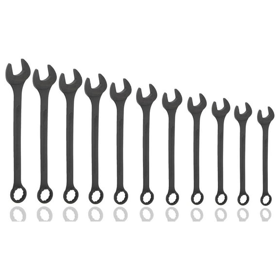 10 PC SAE Black-Oxide Jumbo Combo Wrench Set | 1-5/16" - 2" W/Carrying Pouch