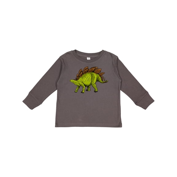 Inktastic Smiling Stegosaurus Boys or Girls Long Sleeve Toddler T-Shirt