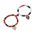thumbnail image 2 of Kumdkd Magnetic Couple Bracelets Set, Matching His and Hers Adjustable Connect Heart Bracelet for Couples, Valentine's Day Anniversary Gift for Boyfriend Girlfriend, Best Friends Jewelry Gift, 2 of 6