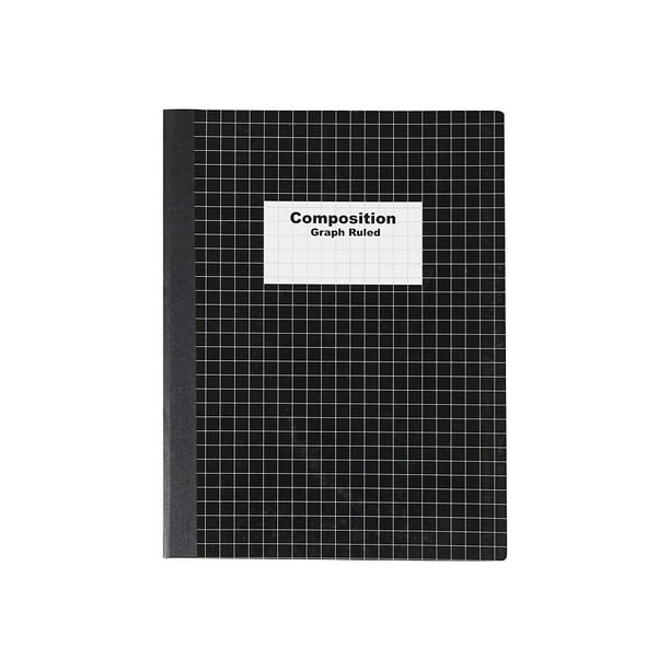 Staples Composition Notebook 9.75" x 7.5" Graph Ruled 100 Sh. Black