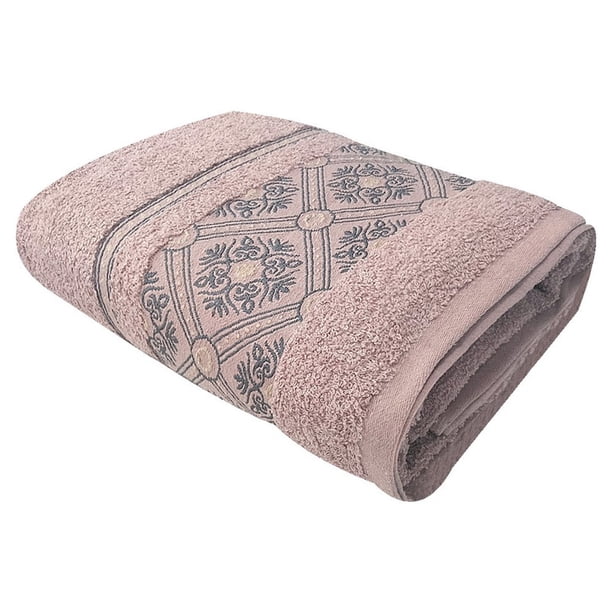 Toalla Medio Baño colores varios, 140x70cm - Suave Y Absorbente- Cenefa Bordada