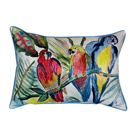 Betsy Drake ZP217 20 x 24 in. Parrot Family Extra Large Zippered Pillow