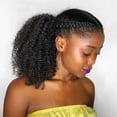 thumbnail image 4 of Afro Kinky Curly Drawstring Ponytail Human Hair Extensions 12-24inch Long Clip In Ponytail Extension, 4 of 6