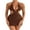 Brown, variant on Lamuusaa Womenacute;s Halter BodyconDress, Sleeveless Tie Backless Hollow Out Knit Beach Dress