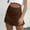 Brown, variant on Ladies Casual Satin Silk High Fanny Pack With Zipper Mini Skirt For Women plus Size Plaid Skirt Long Skirt with Slit Skirt Cover Ups for Women Metallic Skirt Women's Swimsuits with Skirts Leopard Midi