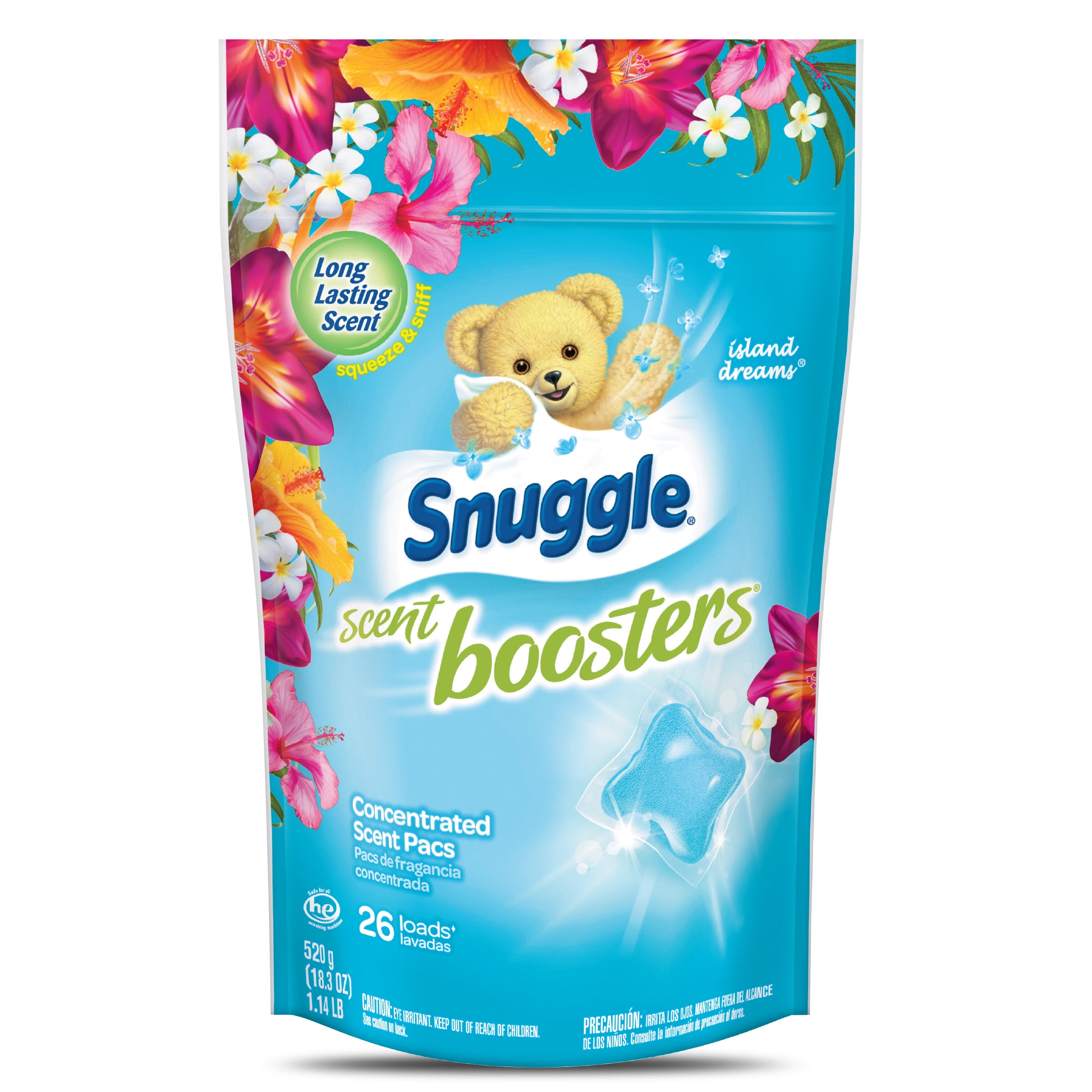 Snuggle Scent Boosters InWash Laundry Scent Pacs, Island Dreams, 26