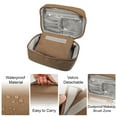 thumbnail image 3 of Unique Bargains Cosmetic Bag Travel Makeup Bag Women Storage Bag Set Brown, 3 of 7
