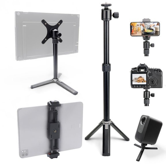 Soporte portátil para monitor, trípode Kado, cabeza esférica de 360°, metal