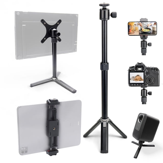 Soporte portátil para monitor, trípode Kado, cabeza esférica de 360°, metal