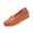 Orange, variant on Leather Wedge Loafers For Women Closed Toe Slip On Comfort Casual Office Footwear