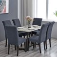 thumbnail image 2 of Stretch Chair Covers for Dining Room Set of 6, Removable Washable Dining Room Chair Covers, Dining Chair Slipcovers Seat Protector, Great Home Decor and Banquet Upholstery (Gray, 6 Pack), 2 of 7
