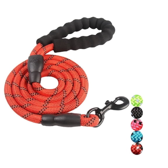 5 ft Nylon Dog Leash with Padded Handle, Reflective Thread Leash for Medium and Large Dogs, TIKA