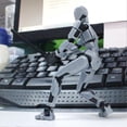 thumbnail image 4 of 3d Printed Robot Action Figure With Weapon Multi-jointed Robot Model Movable Joint Figurine Desktop Decoration Ornament, 4 of 5