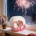 thumbnail image 4 of Portarrollos de papel higiénico con forma de corazón, impreso en 3D, de pie, con corazones de amor, para decoración de baño, 4 of 8