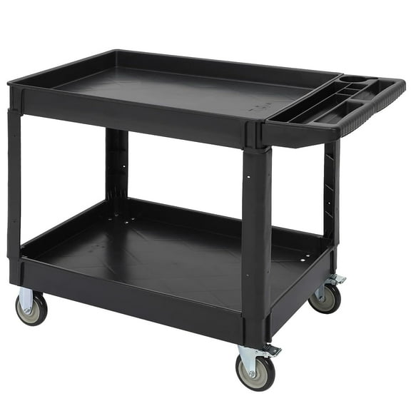 Telyswee Heavy Duty 2 Shelf 500lb. Rolling Utility Cart 36"x24" Multipurpose Service Cart