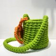 thumbnail image 2 of Mini bolsos tipo cubo de playa para mujer, diseñador de lujo, novedad de 2023, en tela de algodón, tejido manual, bolso interior, cierre con cordón para el hombro, 2 of 5