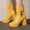 Yellow, variant on Tawop women's Boots High Heel Thick Sole Fall Black Boots