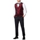 thumbnail image 2 of INSPIRE CHIC Chaleco de Hombre Argyle con Lentejuelas Cuello en V Sin Mangas Vestido de Fiesta Noche de Promoción Club Nocturno Chaleco Brillante XL Rojo, 2 of 5
