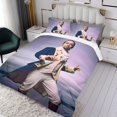 thumbnail image 3 of Hamilton Conjunto de sábanas temático, trío de piezas, cómodo y amigable con la piel, diseño único, regalo de decoración para el hogar para familiares, amigos y fans,173cm *218cm, 3 of 6