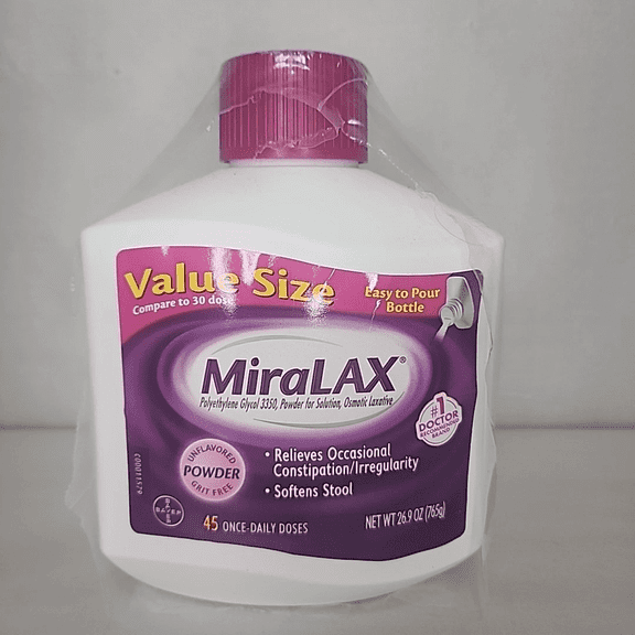 Miralax Laxative Powder for Solution Unflavored - 26.9 oz, Pack of 6