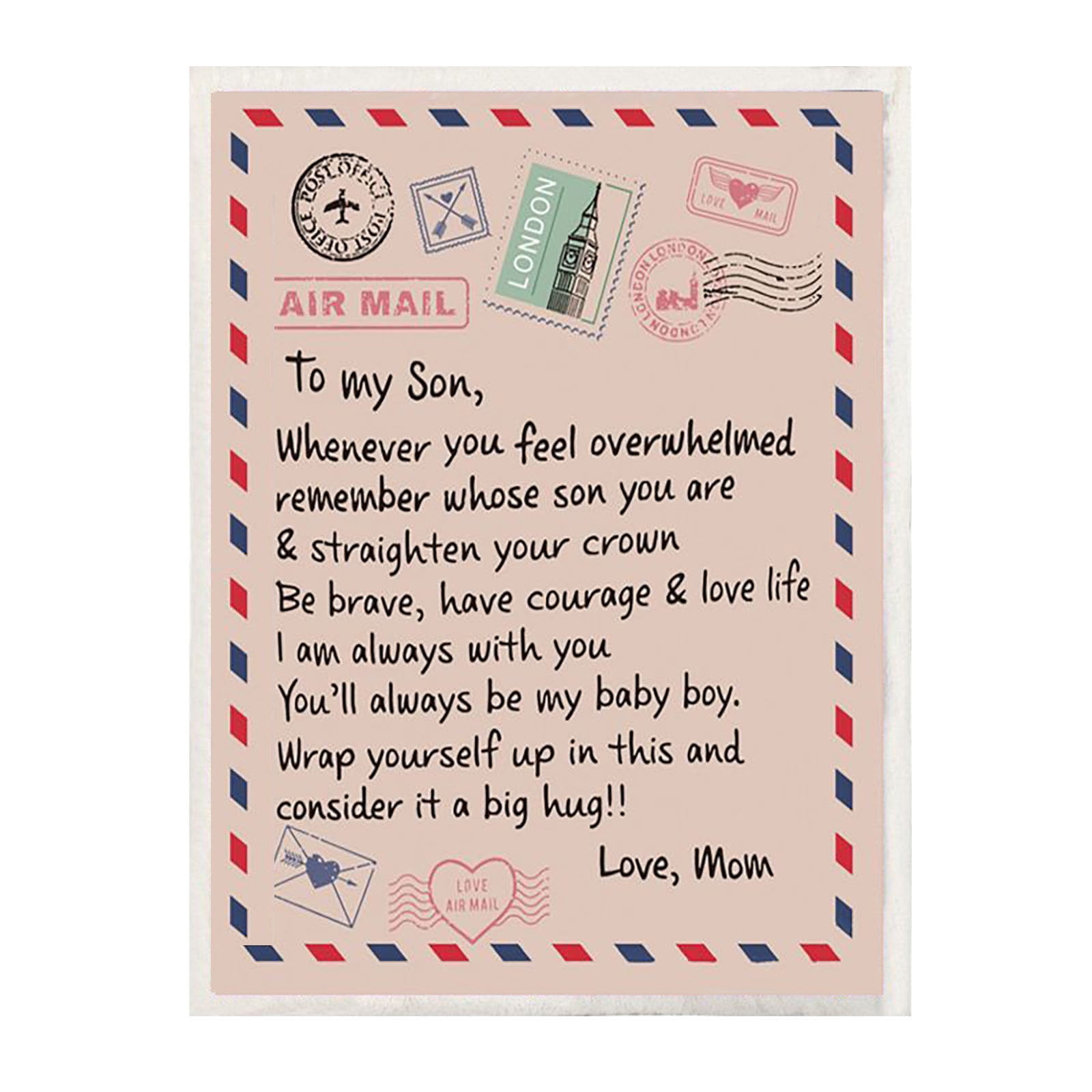 Throw Blanket Pattern Throw Bed Blanket Daughter Gift Letter Hug