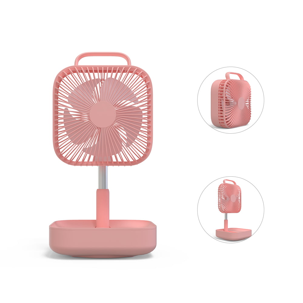 Portable Standing Fan Foldable Desk Fan 10000mAh Battery /& USB Powered 9 Speeds Silence Air Circulator Fan with Remote Control 8h Timer,Mini Floor Telescopic Pedestal Fans for Bedroom Office Camping