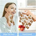 thumbnail image 4 of GZHJMY Christmas Owls Gingerbread Cookie Wash Cloths 6 Pcs Small Cotton Wash Towels for Kitchen Bathroom, 4 of 5