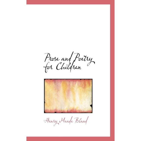 Prose and Poetry for Children (Paperback)