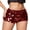 Red, variant on Womens Pants Carnival Punk Sexy Ultra Low Rise Shiny Sequin Shorts Elastic Waist Stretchy Fit Shiny Mini Party Bottoms