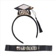 thumbnail image 1 of 1 Juego de Diadema con Gorro de Graduación, Faja de Satén Graduada, Suministros de Decoración para Fiesta de Graduación 2024, Accesorios para Fotos, Minisombrero de Soltero, 1 of 9