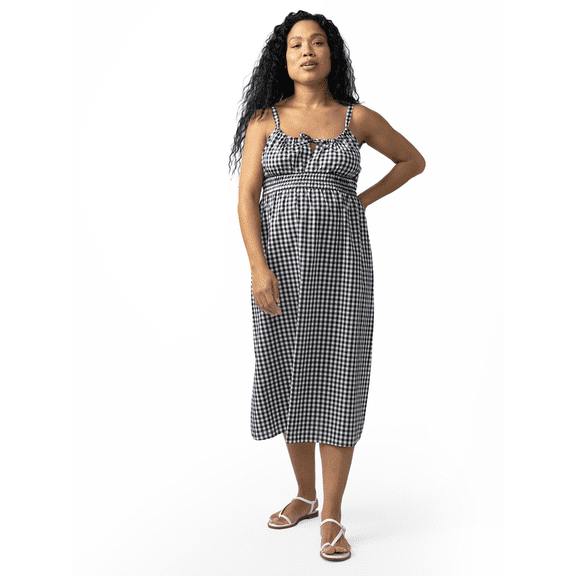 Ingrid & Isabel For Every Belly Women's Maternity Gingham Woven Dress, Size S-XXL