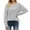 Gray, variant on tarylea Tops for Women Trendy Eyelet Knitted Sweaters Crew Neck Long Sleeve Shirts Loose Pullover Tops Casual Wear