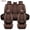 Coffee, variant on 5 Seats Leather Car Seat Covers,Car Seat Covers Full Set,Automotive Seat Covers ,Fit for Most Cars SUV and Most Sedans Hatchbacks Crossovers,Breathable Waterproof Full Wrapping Edge Seat Covers