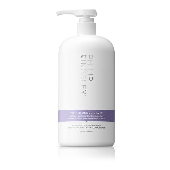 PHILIP KINGSLEY | Pure Blonde/Silver Purple Brightening Shampoo | Color Correcting Shampoo for Blonde, Silver, Grey, Platinum, Bleached, Br