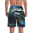 thumbnail image 3 of Kdxio Starry Sky Colorful Crocodile A Pattern Mens Casual Shorts - Drawstring Summer Beach Sports Shorts for Men, 3 of 5