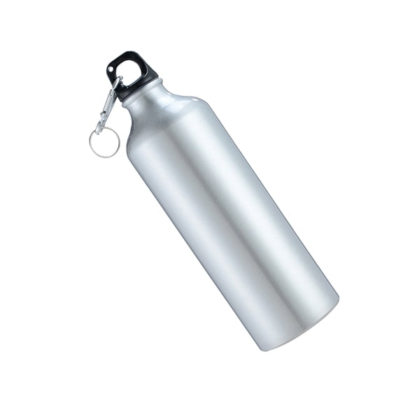 Hiking Water Bottle Leakproof 750mL Water Bottles with Carabiner Portable Aluminum Water Bottle Reusable Leakproof for Hiking Travel Outdoor Sports Gym Fitness