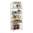 thumbnail image 4 of Furinno Wayar 6-Tier Stackable Metal Storage Shelf Rack, 23 x 13 x 59, Stainless Steel, 4 of 6