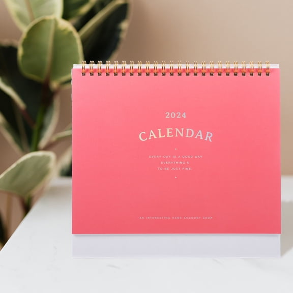 LOLIPPYY 2024 Desk Calendar, Monthly Standing Paper Calendar for Home and Office Desk Organization