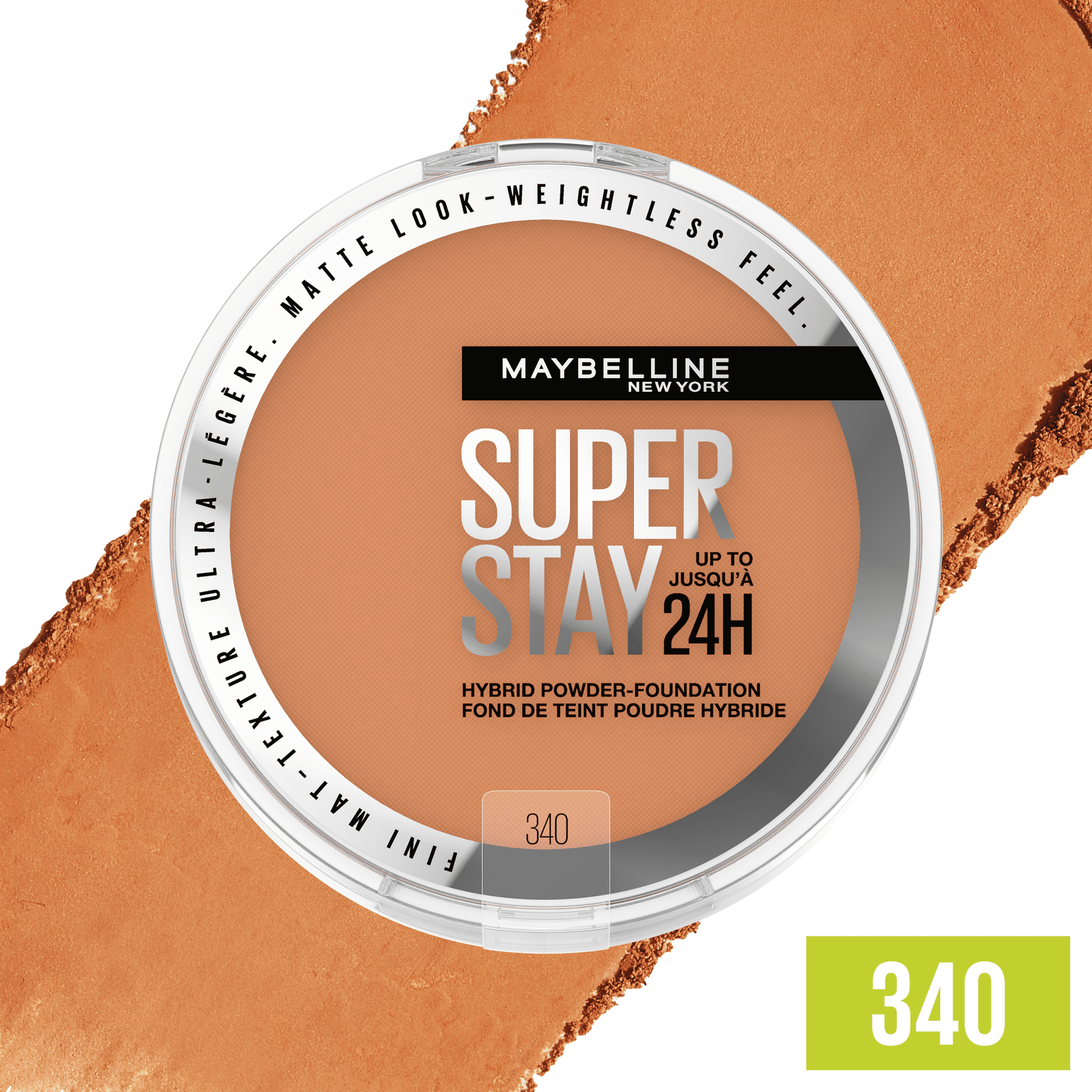 (2 pack) Maybelline Super Stay Powder Foundation Makeup, Soft Matte Finish, 340, 0.21 oz