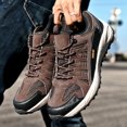 thumbnail image 5 of Mens Hiking Shoes Outdoor Lightweight Non-slip Breathable Sneakers Trekking Waterproof Comfortable Off-Road Shoes Brown 10 US, 5 of 7