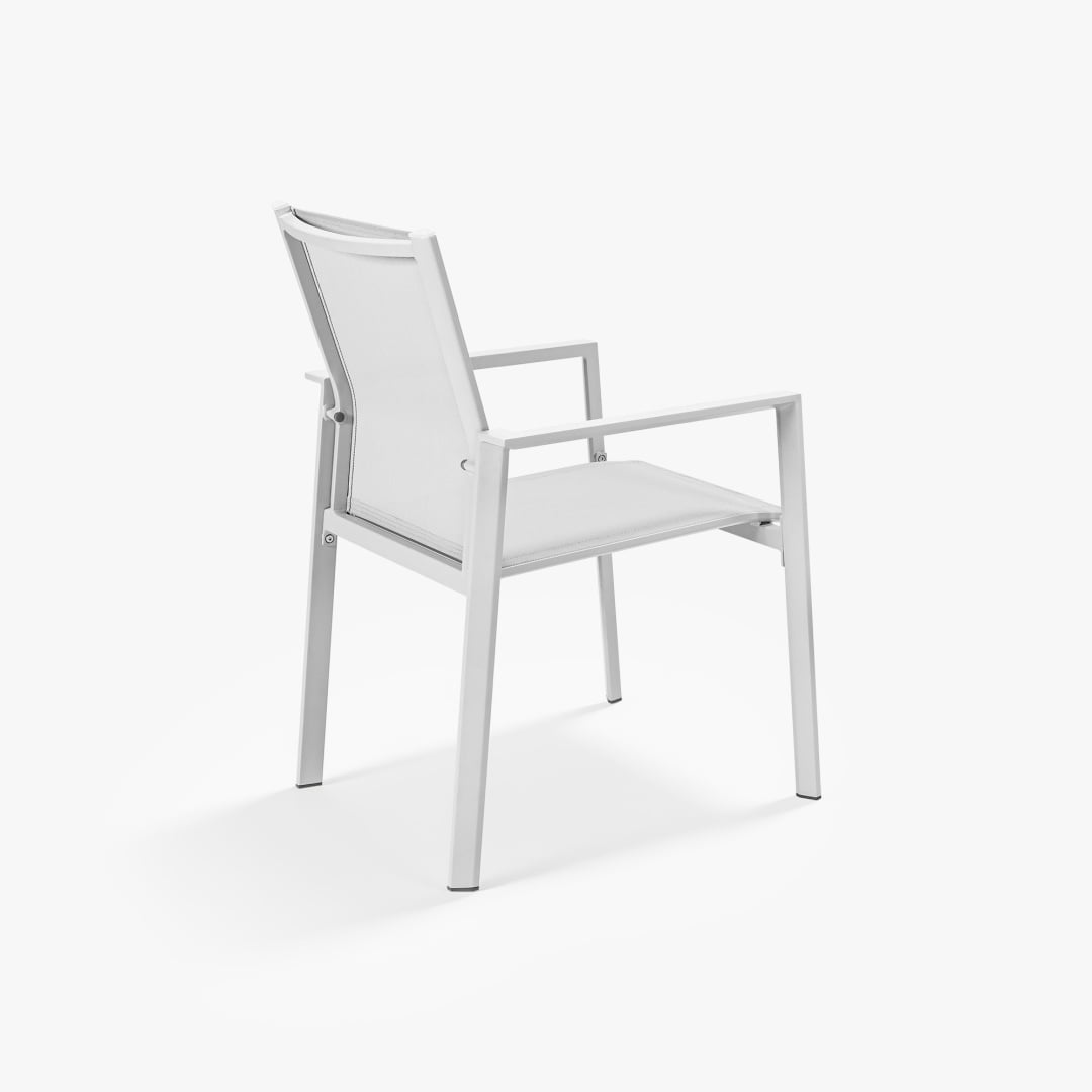 2-Piece Patio Stackable Dining Chairs with Full-Wrap Textilene & High Back, Warm Gray