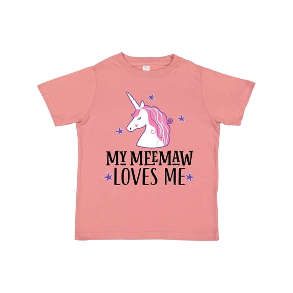 Inktastic My Meemaw Loves Me Unicorn Girls Toddler T-Shirt