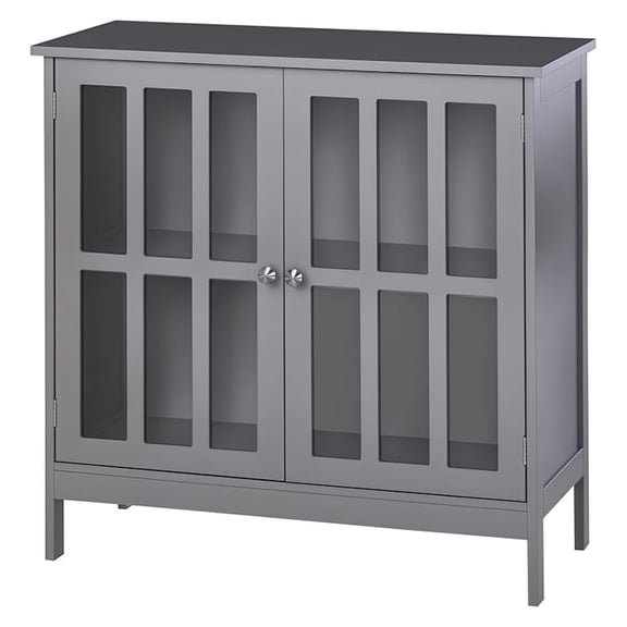 Sideboard Buffet, Storage Cabinet with 2 Doors, Credenza for Multifunction in Kitchen, Console, Living Room, Gray