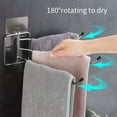 thumbnail image 4 of kurtrusly Towel Rack Holder with Hooks Wall Mounted Rotating Storage Hanger Bathroom Toilet Hanging Bar, 4 of 8