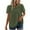 Army Green, variant on Uaswgudfs Womens Oversizes Summer Tops Crewneck Short Sleeve Shirts Casual Chiffon Blouses Flowy Lace Hem Trendy 2025