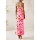 thumbnail image 2 of Vestido largo PRETTYGARDEN para mujer, ajustado con estampado floral, verano 2025, 2 of 9