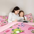 thumbnail image 4 of Castle Fairy Cartoon Frog Butterfly Bedding Comforter Set,Cute Mushroom King Bedding Sets, 4 of 8