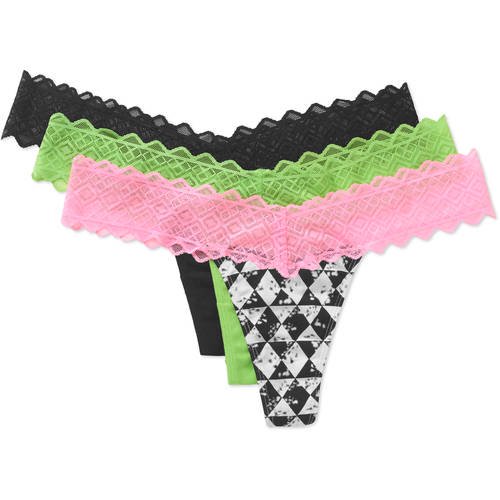 No Boundaries Junior Lace Trim Boyshort Panty 3 Pack